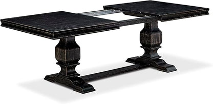 LKCY7-SBB-33 7-Piece Kitchen Table Set Consists of a Dining Table and 6 Brown Textured Polyester Fabric Dining Chairs with High Back - Sand Blasting Black Finish