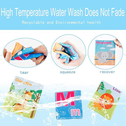 Mini Tudou 26 PCS Baby Soft Alphabet Cards, ABC Learning Flash Cards with Storage Bag, Washable Soft Letter Early Educational Toy for Babies Infants Toddlers Boys and Girls 0 1 2 3 Years Old