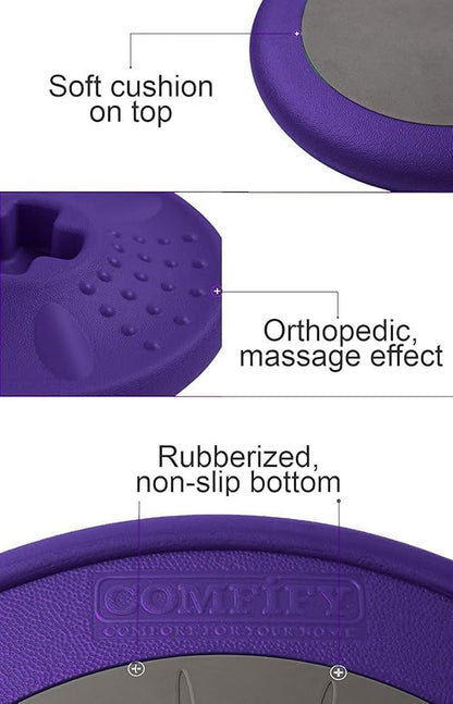ActiveChairs Kids Wobble Stool, Flexible Preschool & Elementary Classroom Seating, Improves Focus & Posture. ADHD/ADD Wiggle Chair, [Kids Active Fidget Chairs], 14" Stool, Ages 3-7, Purple