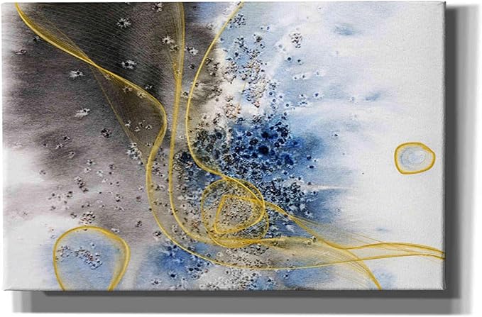 Epic Graffiti 'Coastal Watercolor Abstract' by Irena Orlov, Canvas Wall Art, 40"x26"