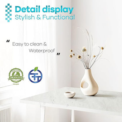 Kaboon Universal Tabletop 45"x20", Solid One-Piece Melamine Table Top, L-Desk Floating Desk DIY, Home and Office, Sea Salt/White