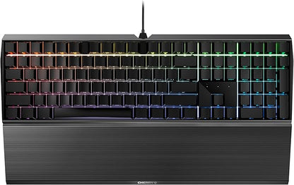 Cherry AC 3.3, Aluminium Ergonomic Palm Rest and Detachable Feet, Original Accessories for Cherry MX Board 3.0 S Gaming Keyboard, Quickly Attached, Black