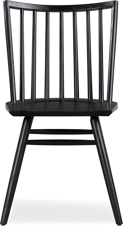 POLY & BARK Talia Dining Chair, Ash Wood, Black