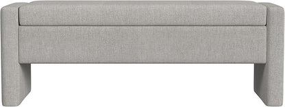 Copenhagen Modern Storage Bench Home Décor|Bench with Storage for Living Room & Bedroom - Plush Cream