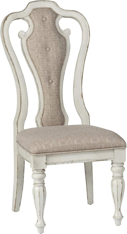 LIBERTY FURNITURE INDUSTRIES, INC. Magnolia Manor Opt 5 Piece Pedestal Table Set, Antique White, Width 42" x Depth 60" Height 30"