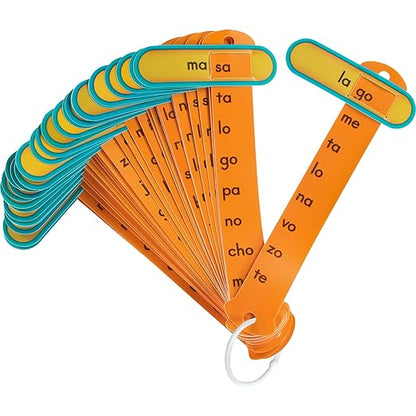 Really Good Stuff Spanish Syllable Slide and Learns - Set of 30