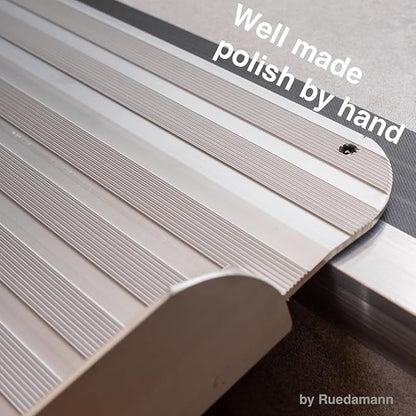 Ruedamann 3 Feet X 30.3 inch Portable Wheelchair Ramp for Home Steps, Non-Slip Aluminum Wheelchair Ramp, Folding Ramp for doorways, shed, Warehouse, Threshold Ramp for Scooters, Stairs, Esay to Clean