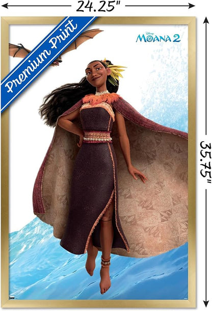 Trends International Disney Moana 2 - Matangi Wall Poster, 34L x 22.4W, Gold Framed Version