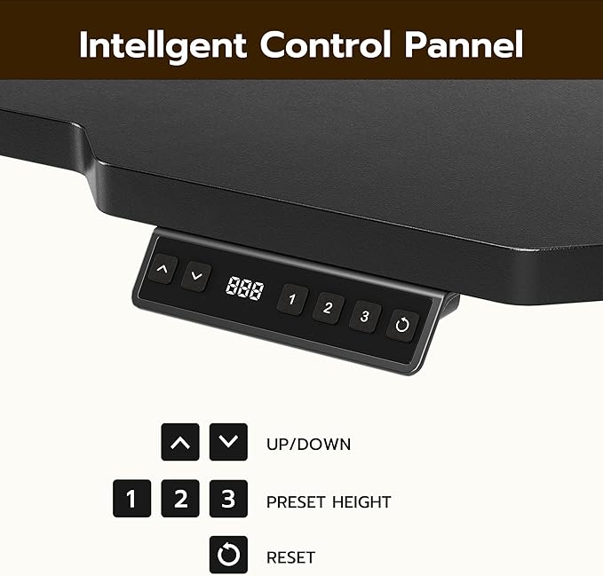 51" Reversiable L-Shaped Electric Standing Desk Adjustable Height Gaming Stand Up Corner Desk Sit Stand Home Office Computer Desk with Splice Board,Black Carbon Top