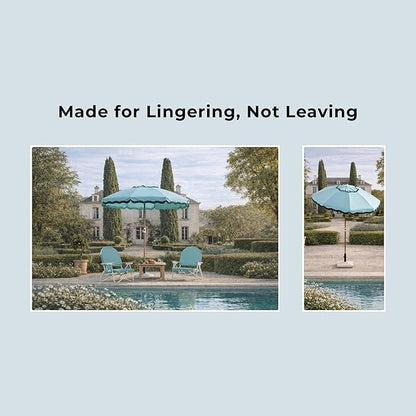 6FT Patio Beach Umbrella for Outdoor, UPF 50+ Sun Shade for Patio, Backyard, Garden, Pool and Beach, Tilt Adjustable, Portable, Harbour Cypress Green
