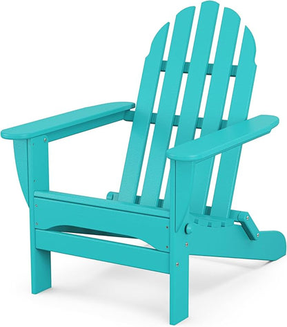 POLYWOOD AD5030AR Classic Folding Adirondack Chair, Height: 35.00" - Width: 29" - Depth: 35.00", Aruba