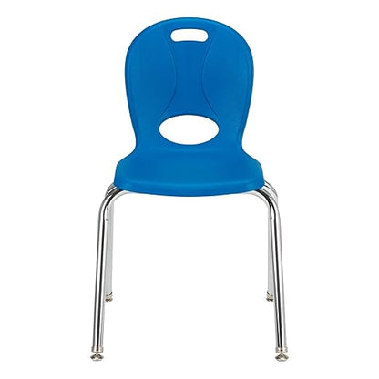 Learniture LNT-116-CSW-BB Learniture Structure Series School Chairs for Classroom, 16" Seat Height, Brilliant Blue, Pack of 4