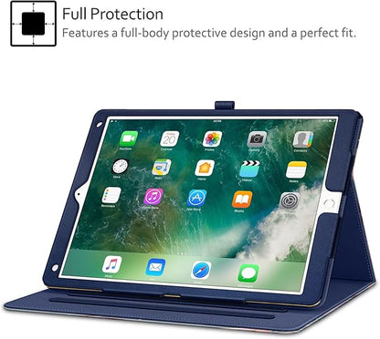 Fintie Multi-Angle Case, 2017/2015 iPad Pro 12.9 inch (Old Model) 1st & 2nd Gen Case - [Corner Protection] Folio Stand Cover with Pencil Holder & Pocket, Auto Wake/Sleep, Blooming Hibiscus
