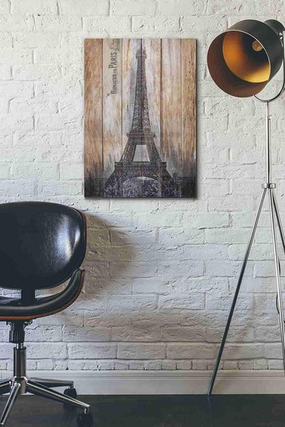 Epic Graffiti 'Rustic Eiffel Tower' by Karen Smith, Canvas Wall Art, 18"x26"