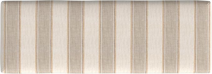 HomePop Oslo Decorative Bench -Wide Tan Stripe