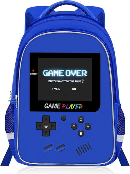 Backpack for School Boys,Gamer Boys Backpack for Elementary Middle School,Student Bookbag for Ages 6-18 Kids Children Teens,17″ Video Game Bookbag Travel Back Pack