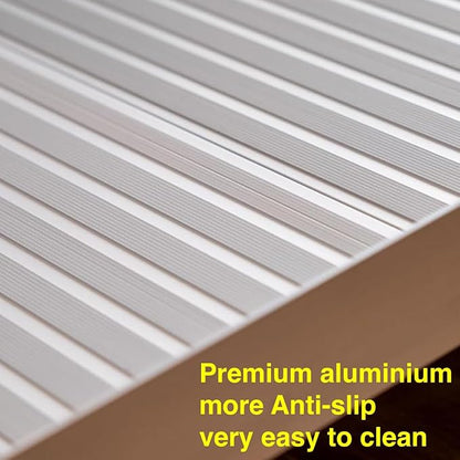 Ruedamann 3 Feet X 30.3 inch Portable Wheelchair Ramp for Home Steps, Non-Slip Aluminum Wheelchair Ramp, Folding Ramp for doorways, shed, Warehouse, Threshold Ramp for Scooters, Stairs, Esay to Clean