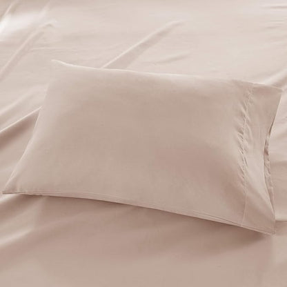 Madison Park 3M Microcell Bed Sheet Set Color Fast, Wrinkle and Stain Resistant, Soft Sheets with 16" Deep Pocket All Season, Cozy Bedding-Set, Matching Pillow Case, Twin XL, Blush, 3 Piece