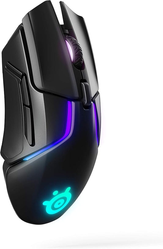 SteelSeries Rival 650 Quantum Wireless Gaming Mouse - Rapid Charging, 12,000 Cpi Dual Sensor, 256 Weight Configs, 8 Zone RGB Lighting