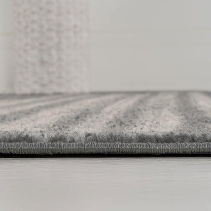 JONATHAN Y Khalil Modern Berber Stripe Gray/Cream Indoor Area Rug, 5x8, Contemporary, Bohemian, Easy-Cleaning for Living Room, Bedroom, Kitchen, Pet Friendly, Non-Shedding (MOH207G-5)