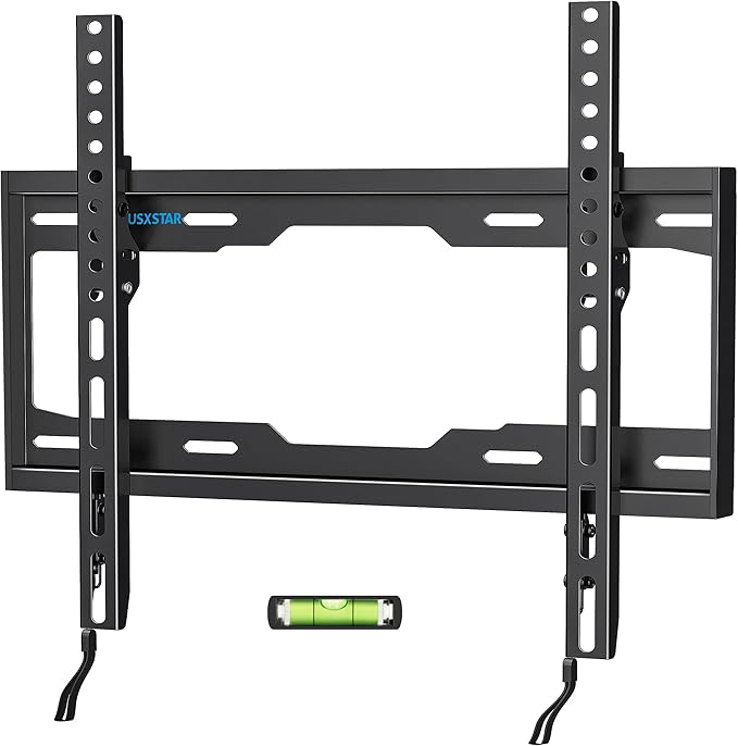 Fixed TV Wall Mount for Most 26-60 Inch Screen, Low Profile TV Mount with Quick Release Lock, Ultra Slim Wall Mount Bracket, Max VESA 400x400mm, Holds up to 99 lbs, up to 16”Wood Studs