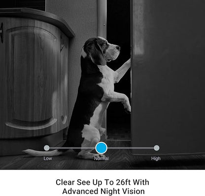 Zmodo Mini Pro, 1080P Plug-in WiFi Security Camera, Indoor Smart Camera with AI Motion Detection, Pet Nanny Cam, Night Vision, 2-Way Audio, Phone App, Compatible with Alexa & Google Assistant.
