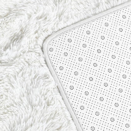 Large Shag Area Rugs 5 x 8, Plush Fuzzy Rugs for Living Room, Ultra Soft Fluffy Furry Rug for Bedroom, Indoor Carpet Nursery Rugs for Kids Room Home Decor, White