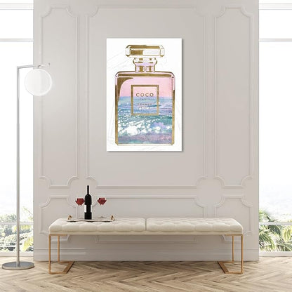 Oliver Gal Fashion and Glam Wall Art Canvas Prints 'Blush Ocean Spray Perfume' Perfumes