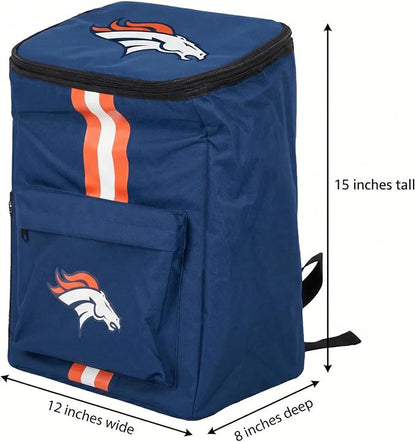 Cooler Backpack – Portable Soft Sided Ice Chest – Insulated Bag Holds 36 Cans - Football Gear – Show Your Team Spirit with Officially Licensed Fan Gear
