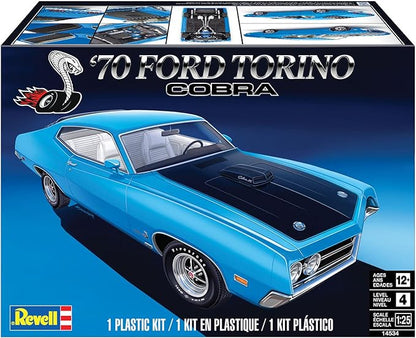 Revell 14534 1970 Ford Torino Cobra 1:25 Scale 128-Piece Skill Level 4 Model Car Building Kit