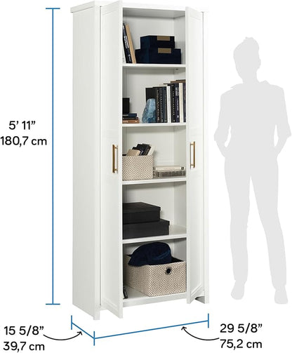 Sauder Miscellaneous Storage Cabinet, White Finish