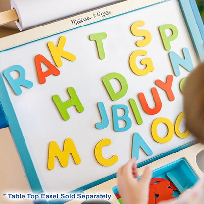 Melissa & Doug 52 Wooden Alphabet Magnets in a Box - Uppercase and Lowercase Letters