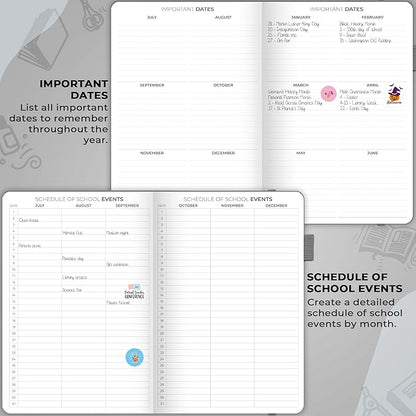 Clever Fox Teacher Planner – School Year Planner with Calendars & Lesson Plans – Teacher Plan Book for Classroom & Homeschool Organization - Undated, A5 Size, Hardcover (Gray)