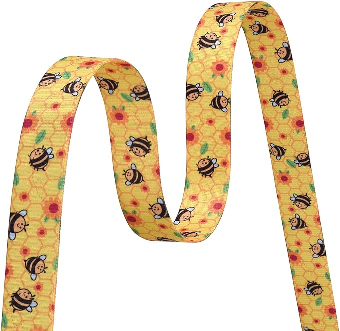 Dog Collar with Bohemia Floral Tribal Geometric Patterns - Soft Ethnic Style Collar Adjustable for Small Medium Large Dogs(Bee,S)