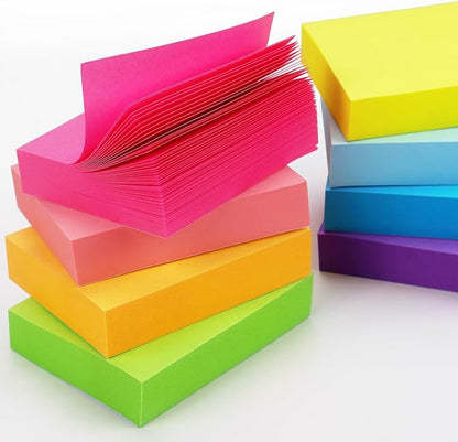 24 Pads Sticky Notes 1.5x2 inch Bright Colors Self-Stick Pads Total 1920 Sheets