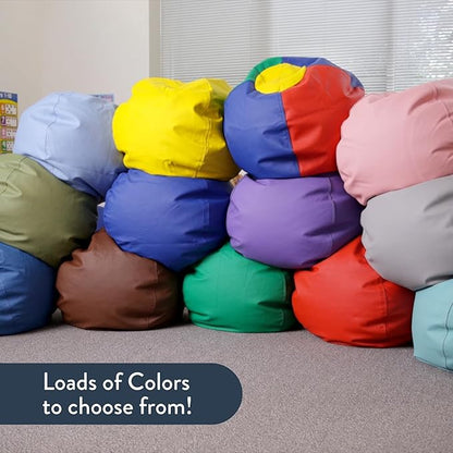 Children's Factory-CF610-007 35" Kids Bean Bag Chairs, Flexible Seating Classroom Furniture, Beanbag Ideal for Boy/Girl Toddler Daycare or Playroom, Red