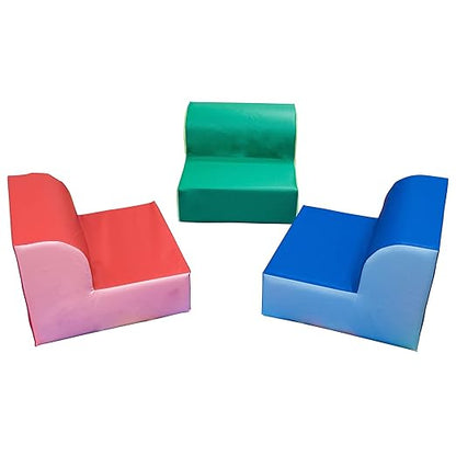 Children's Factory Library Chair, Blue, CF322-386, Flexible Seating Classroom Furniture, Kids Reading Nook & Playroom Chairs for Toddler Girls & Boys