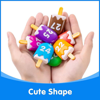 Numbers 21-40 Popsicles – Engaging Number Toys for Kids Ages 3-5 to Learn Numbers & Enhance Skills