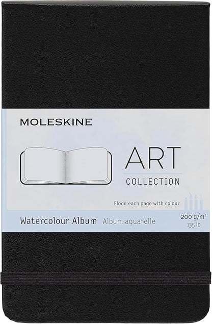 Moleskine Art Plus Watercolor Album, Pocket, Black, Hard Cover (3.5 x 5.5)