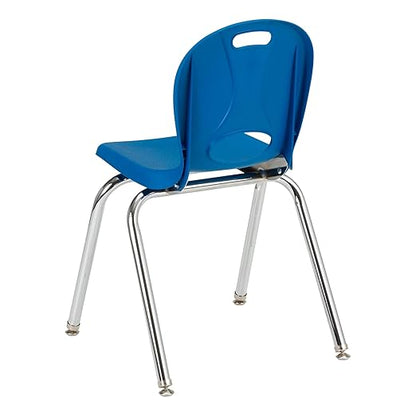 Learniture LNT-116-CSW-BB Learniture Structure Series School Chairs for Classroom, 16" Seat Height, Brilliant Blue, Pack of 4