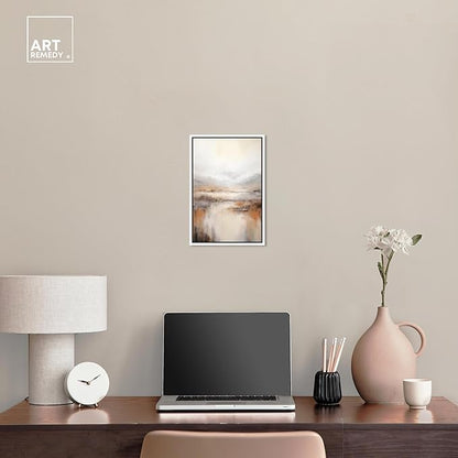 Art Remedy Natural Cascades Canvas Muted Abstract Wall Art, White Frame, 10" x 15"