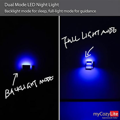 Dimmable Blue Night Lights, Dual Light, Adjustable LED Night Light Plug in, Dusk to Dawn Sensor, Auto ON OFF, Wall Night Light with Switch for Bedroom, Bathroom, Kitchen, Hallway, Stairway, 2 Pack