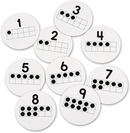 Learning Resources 10 on the Spot Ten Frame Game - Math Manipulatives, Board Games for Kids, Number Cards, Toddler Montessori Counters, STEM Toys for Classroom, Party Gifts for Boys and Girls