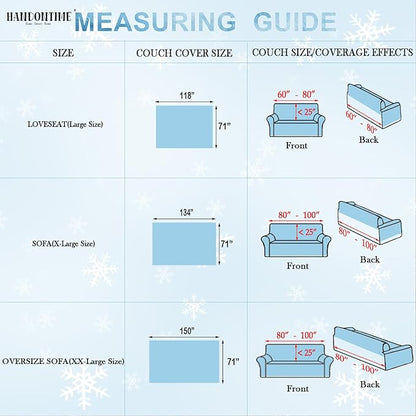 HANDONTIME Cooling Dog Couch Cover Ice Silk Washable & Breathable Pet Sofa Protector Durable Couch Covers for Sofa Pet Friendly Soft Dog Cooling Bed Cover Sofa Protector Covers (Baby Blue, 71"x150")
