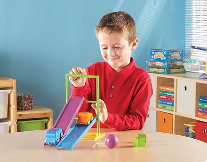 Learning Resources STEM Force & Motion Activity Set - Toddler Sensory Toys, Critical Thinking, Problem Solving, Building Toys, Fine Motor Skills, Physics Games for Kids, Gifts for Boys and Girls