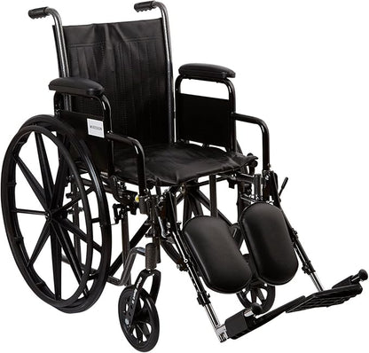 McKesson Wheelchair, Swing Away Foot Leg Rest, Elevating Leg Rest, Fixed Arm, 16 in Seat, 250 lbs Weight Capacity, 1 Count
