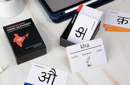 Hindi Alphabet Flashcards – Learn Devanagari Script Fast | Consonants & Vowels Study Deck with Romanized Transliteration & Audio | Hindi Language Starter Kit for Beginners & Students