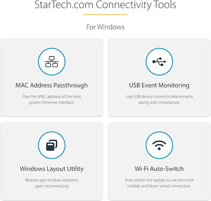 StarTech.com USB 3.0 Dual Monitor Docking Station with HDMI & DVI/VGA, 6x USB-A Ports, Ethernet, Audio & USB Type-A Hub, Universal Laptop Dock - Windows/macOS/ChromeOS, TAA (USB3SDOCKHD)