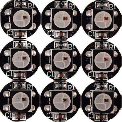BTF-LIGHTING WS2812B 100PCS 5050SMD Individually Addressable Smart RGB LED Pixel for Arduino Single 1-led RGB LED Module Pixels Color Light Black PCB Only DC5V Christmas(No Adapter or Controller)