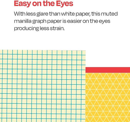 School Smart Graph Paper, 1/2 Inch Rule, 9 x 12 Inches, Manila, Pack of 500